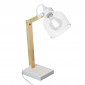Lampe de Bureau Articulée "Grille" 38cm Naturel & Blanc|Lampes à poser|Paris Prix