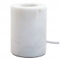 Socle de Lampe à Poser Marbre "Naro" 10cm Blanc|Lampes à poser|Paris Prix