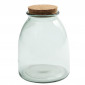 Bocal en Verre & Couvercle "Liège" 1L Transparent|Boites de Rangement|Paris Prix