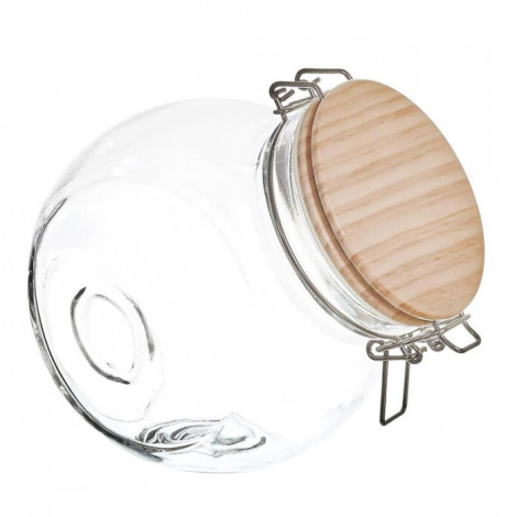 Bocal de Conservation "Bois" 1,3L Transparent|Boites de Rangement|Paris Prix