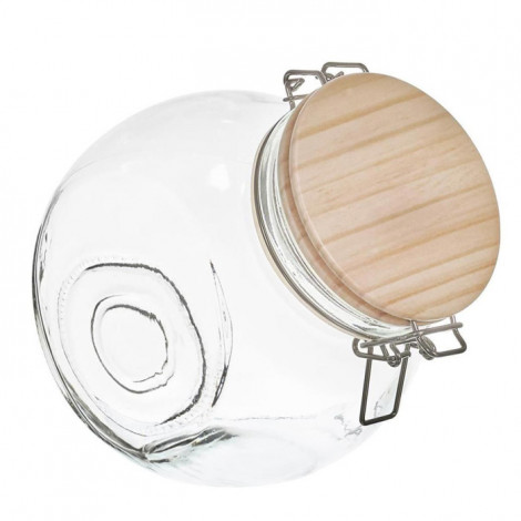 Bocal de Conservation "Bois" 1,7L Transparent|Boites de Rangement|Paris Prix
