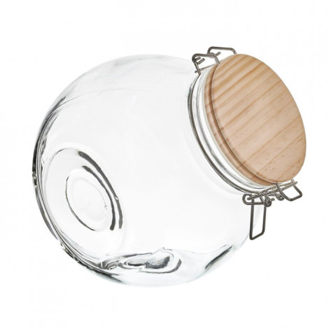 Bocal de Conservation "Bois" 2,2L Transparent|Boites de Rangement|Paris Prix