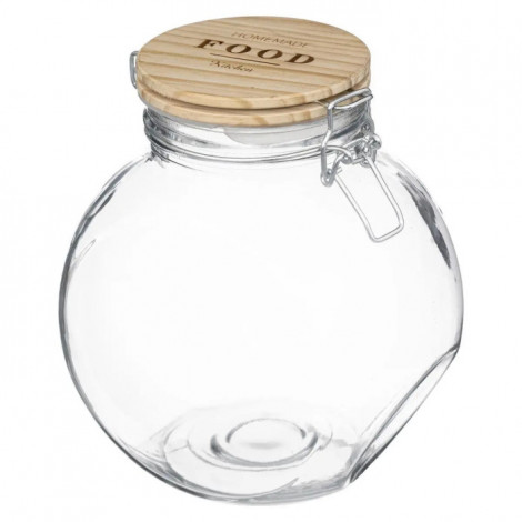 Bocal en Verre "Wording" 1,6L Transparent|Boites de Rangement|Paris Prix