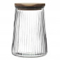 Bocal en Verre Design "Acacia" 95cl Transparent|Boites de Rangement|Paris Prix