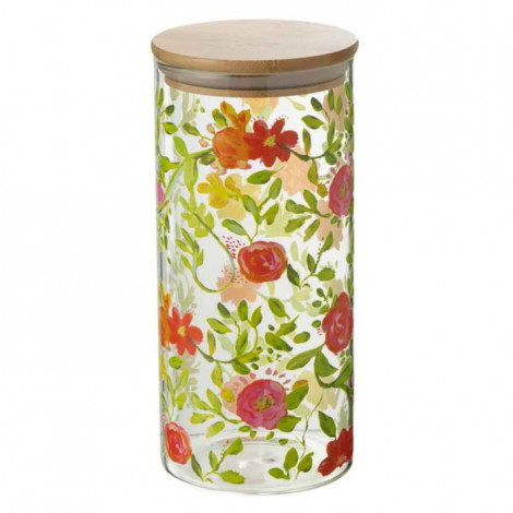 Bocal de Conservation "Floral" 1,4L Multicolore|Boites de Rangement|Paris Prix
