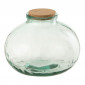 Bocal en Verre "Recyclé" 22cm Transparent|Boites de Rangement|Paris Prix
