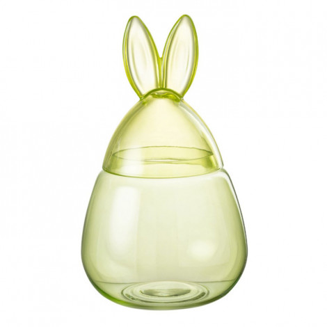 Bocal Design en Verre "Lapin" 34cm Vert|Boites de Rangement|Paris Prix