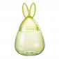 Bocal Design en Verre "Lapin" 34cm Vert|Boites de Rangement|Paris Prix