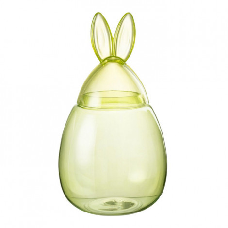 Bocal Design en Verre "Lapin" 39cm Vert|Boites de Rangement|Paris Prix