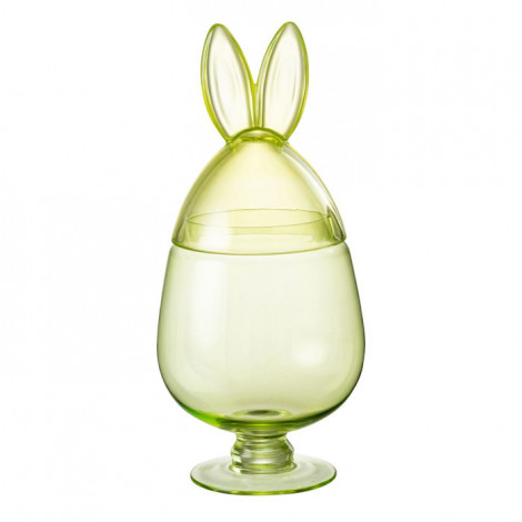 Bocal Design en Verre "Lapin II" 38cm Vert|Boites de Rangement|Paris Prix