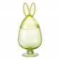 Bocal Design en Verre "Lapin II" 38cm Vert|Boites de Rangement|Paris Prix