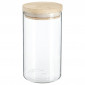 Bocal en Verre "Pops" 1L Transparent & Naturel|Boites de Rangement|Paris Prix