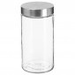 Bocal en Verre "Guy" 1,7L Transparent & Argent|Boites de Rangement|Paris Prix