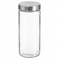 Bocal en Verre "Guy" 2L Transparent & Argent|Boites de Rangement|Paris Prix