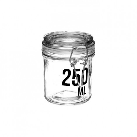 Bocal en Verre "Ecriture" 250ml Transparent|Boites de Rangement|Paris Prix