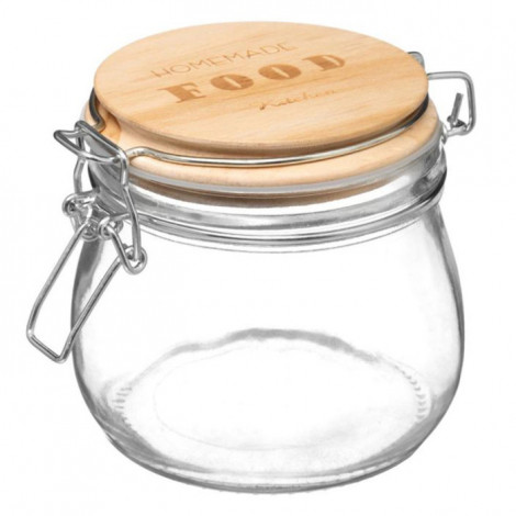 Bocal en Verre "Wording" 0,5L Transparent|Boites de Rangement|Paris Prix