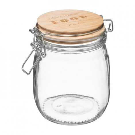 Bocal en Verre "Wording" 0,75L Transparent|Boites de Rangement|Paris Prix