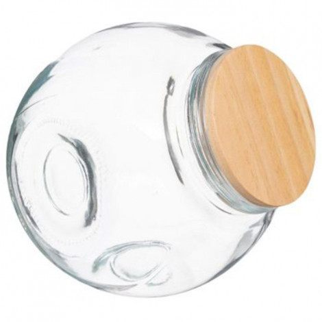 Bocal à Bonbons en Verre "Bois" 1,5L Transparent|Boites de Rangement|Paris Prix