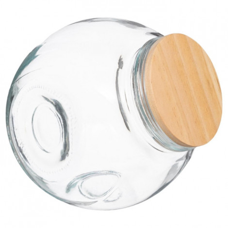 Bocal à Bonbons en Verre "Bois" 2,1L Transparent|Boites de Rangement|Paris Prix