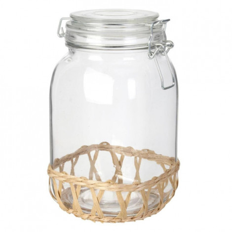 Bocal en Verre "Mirage" 1,5L Transparent|Boites de Rangement|Paris Prix