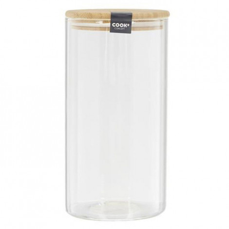 Bocal en Verre "Bambou" 1,2L Transparent|Boites de Rangement|Paris Prix
