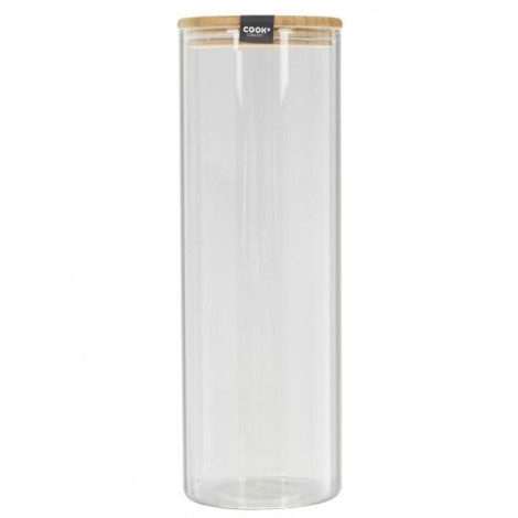 Bocal en Verre "Bambou" 2L Transparent|Boites de Rangement|Paris Prix