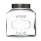 Bocal en Verre "Ovale "Inox" 1L Transparent|Boites de Rangement|Paris Prix