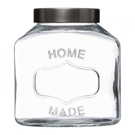 Bocal en Verre "Ovale "Inox" 2,5L Transparent|Boites de Rangement|Paris Prix