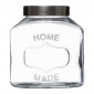 Bocal en Verre "Ovale "Inox" 2,5L Transparent|Boites de Rangement|Paris Prix