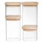Lot de 4 Bocaux "Empilables" 15cm Transparent|Boites de Rangement|Paris Prix
