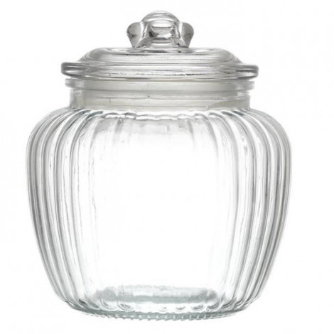 Bocal à Biscuits Rond "Verre" 60cl Transparent|Boites de Rangement|Paris Prix