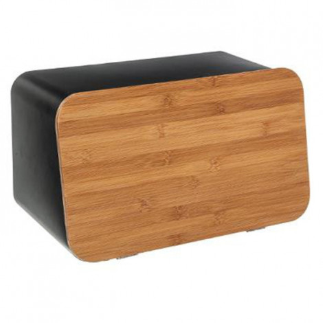 Boîte à Pain & Planche à Découper "Neo" 37cm Noir|Boites de Rangement|Paris Prix
