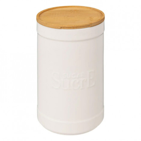 Boîte à Sucre Ronde "Natureo" 19cm Blanc|Boites de Rangement|Paris Prix