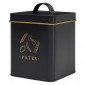 Boîte à Pâtes en Métal "Lounge" 19cm Noir|Boites de Rangement|Paris Prix