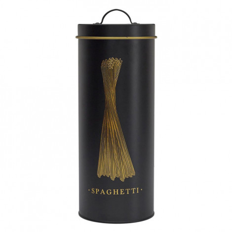 Boîte à Spaghetti en Métal "Lounge" 31cm Noir|Boites de Rangement|Paris Prix