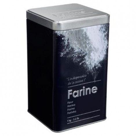 Boîte à Farine "Relief II" 18cm Noir|Boites de Rangement|Paris Prix