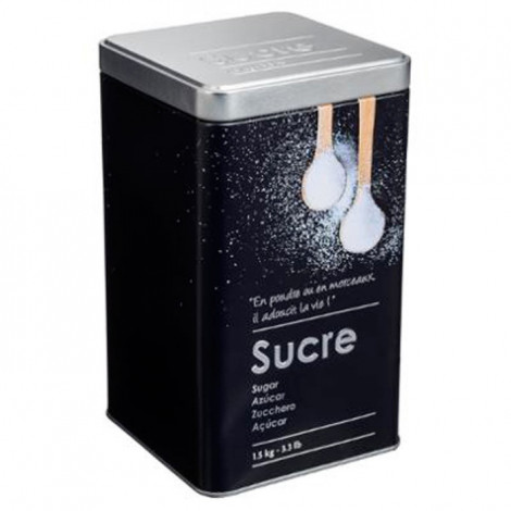 Boîte à Sucre "Relief II" 18cm Noir|Boites de Rangement|Paris Prix
