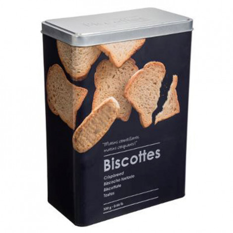 Boîte à Biscottes "Relief II" 24cm Noir|Boites de Rangement|Paris Prix