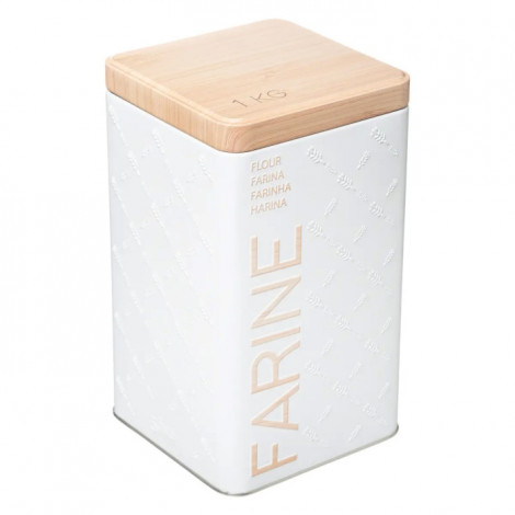 Boîte à Farine "Scandi" 18cm Blanc|Boites de Rangement|Paris Prix