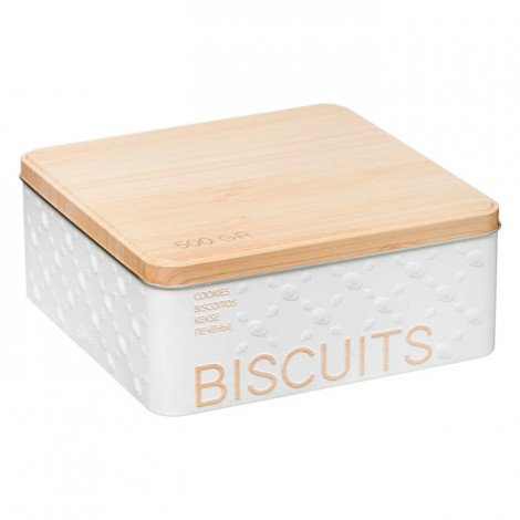 Boîte à Biscuits "Scandi" 19cm Blanc|Boites de Rangement|Paris Prix