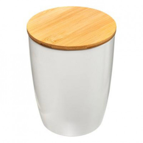 Bocal de Conservation "Bambou" 1,5L Blanc & Naturel|Boites de Rangement|Paris Prix