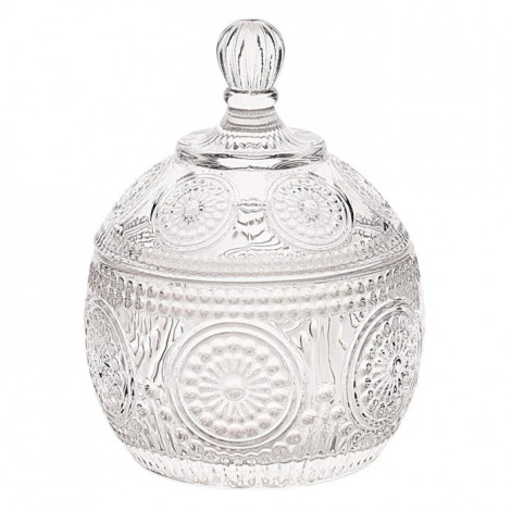 Bonbonnière en Verre "Royal" 12cm Transparent|Boites de Rangement|Paris Prix