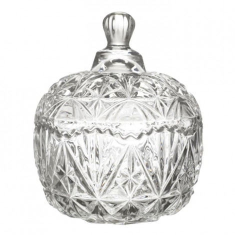 Bonbonnière en Verre "Héléana" 14cm Transparent|Boites de Rangement|Paris Prix