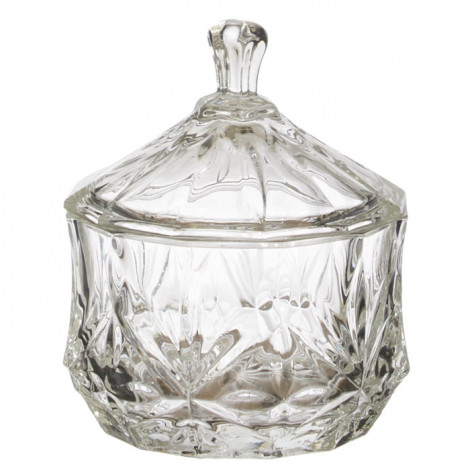 Bonbonnière en Verre "Ciselée" 11cm Transparent|Boites de Rangement|Paris Prix
