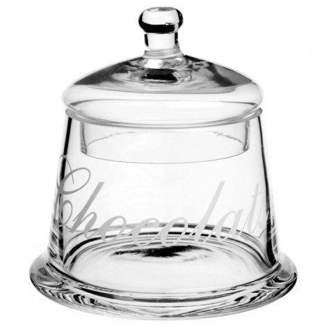 Bonbonnière "Chocolats" 12cm Transparent|Boites de Rangement|Paris Prix