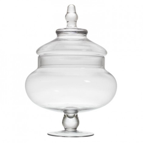 Bonbonnière sur Pied "Sucrerie" 29cm Transparent|Boites de Rangement|Paris Prix