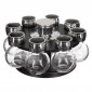 Présentoir à Épices Rotatif "Fioles" 8 Pots Noir|Boites de Rangement|Paris Prix