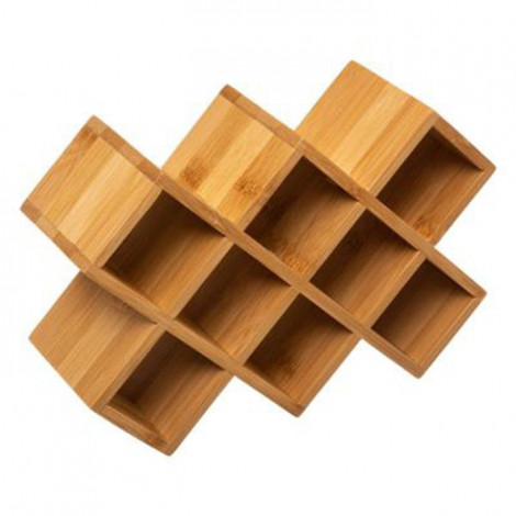 Étagère à Épices 8 Cases "Bambou" 24cm Naturel|Boites de Rangement|Paris Prix