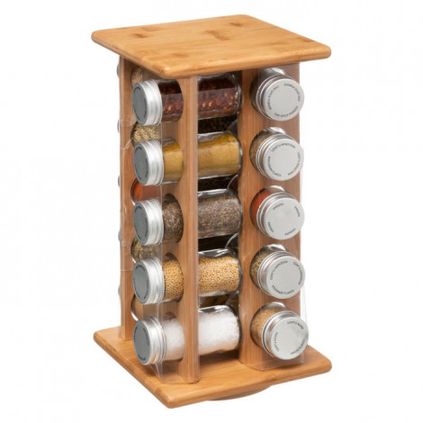 Lot de 20 Pots à Épices "Bambou" 34cm Naturel|Boites de Rangement|Paris Prix