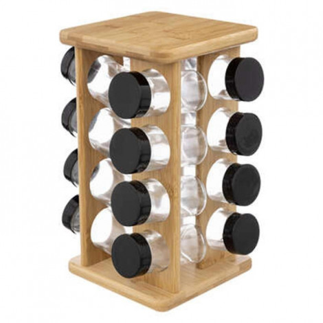 Présentoir à Epices Rotatif "16 Pots" 28cm Bambou|Boites de Rangement|Paris Prix